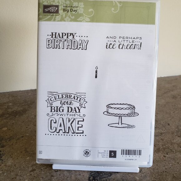 Stampin' Up! 'BIG DAY' Cling Stamp Set (Used) - Picture 1 of 7